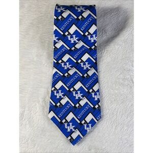 Kentucky Wildcats Mens Necktie College University Logo Gift Blue Neck Tie Silk